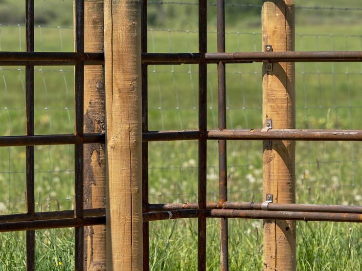 Fence corner built with Ranchcore 45 and 90-degree connectors